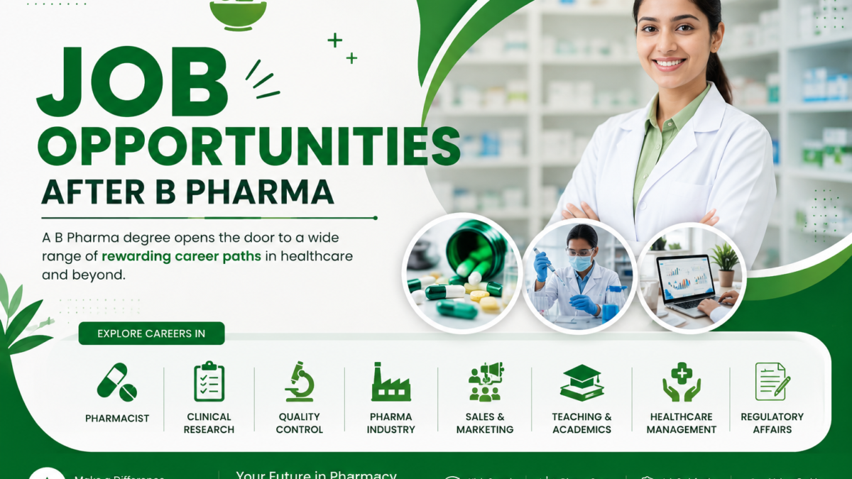 Job Opportunities After B Pharma